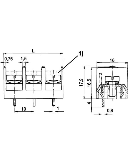983S Barrier Strip Connector