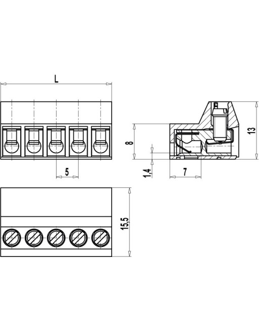 971FBS (DS) Plug Connector Screw connection